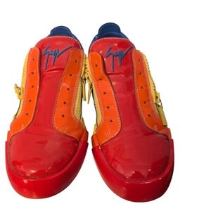Giuseppe Zanotti Red and Orange Sneakers